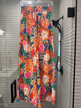 🧡 Flying Tomato 🧡 LIKE NEW 🧡 Floral Wide Leg Pants with Elastic Waist • Small 🧡